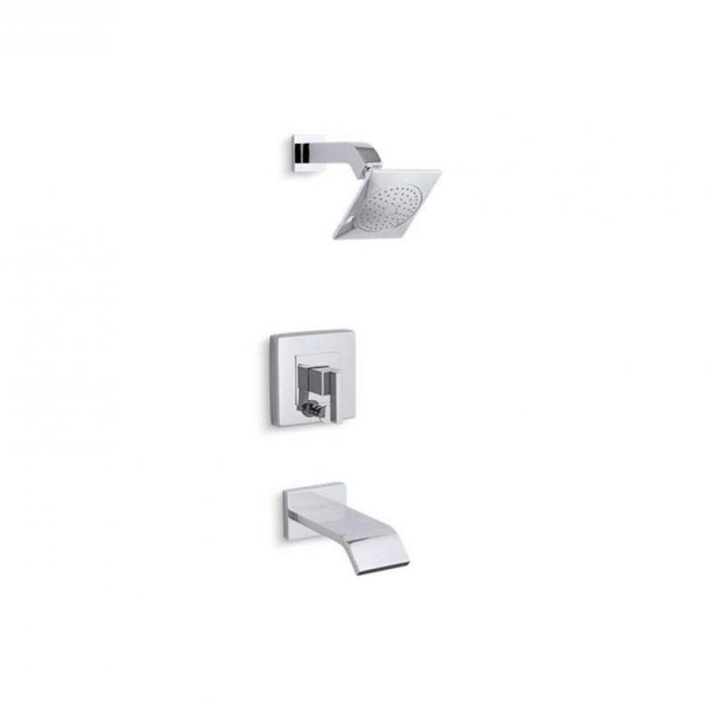 Loure® Rite-Temp® bath and shower trim kit with push-button diverter, 2.5 gpm