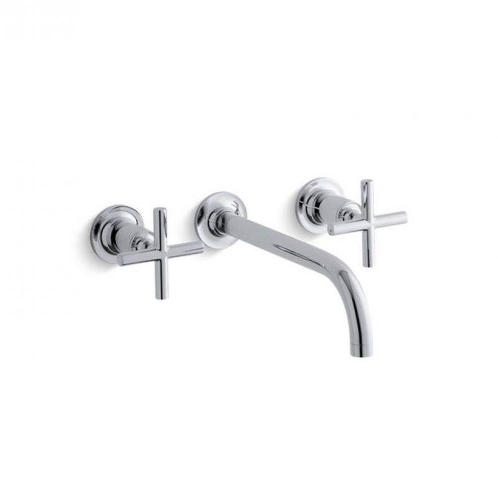 Purist® Wall-mount bathroom sink faucet trim with Cross handles, 1.2 gpm