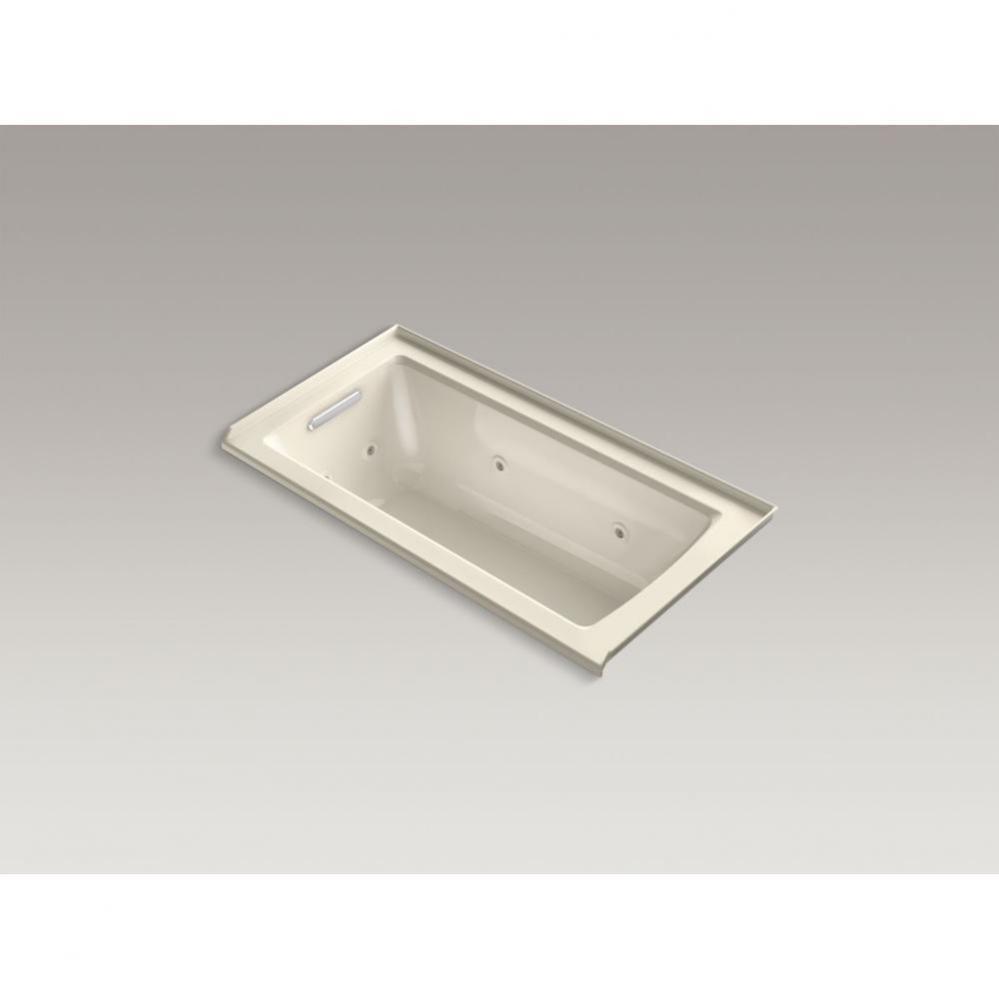 Archer® 60'' x 30'' alcove whirlpool bath with integral flange and left-h