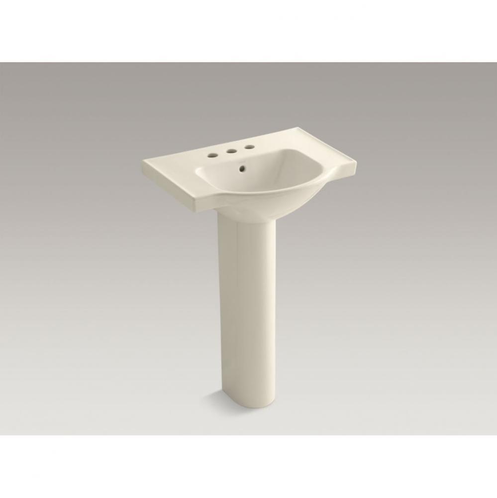 Veer™ 24'' pedestal bathroom sink with 4'' centerset faucet holes