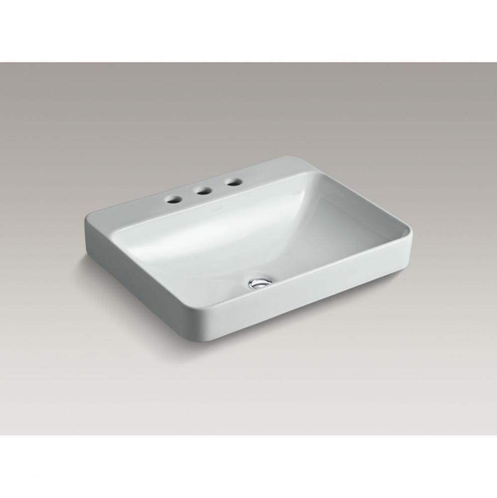 Vox® Rectangle Vessel bathroom sink with widespread faucet holes