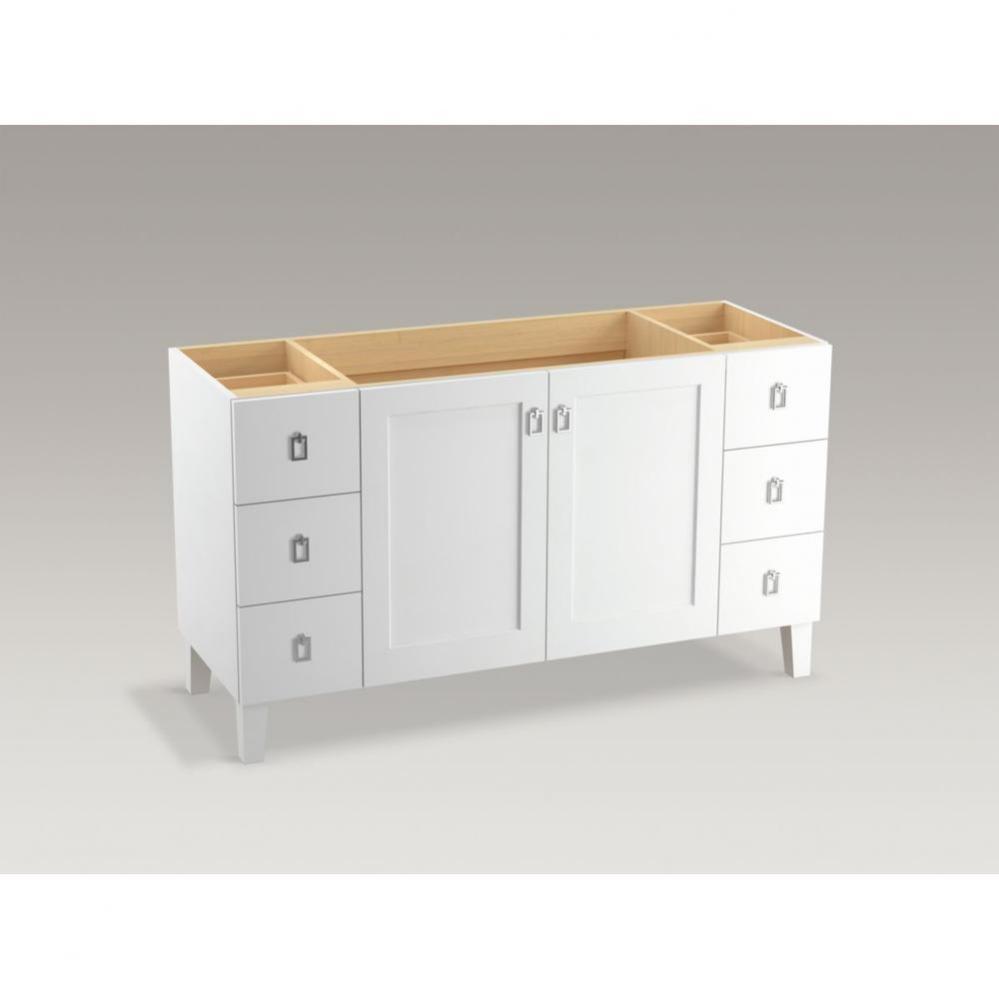 Poplin™ Vanity, 60 2 Door 8 Dwr Legs