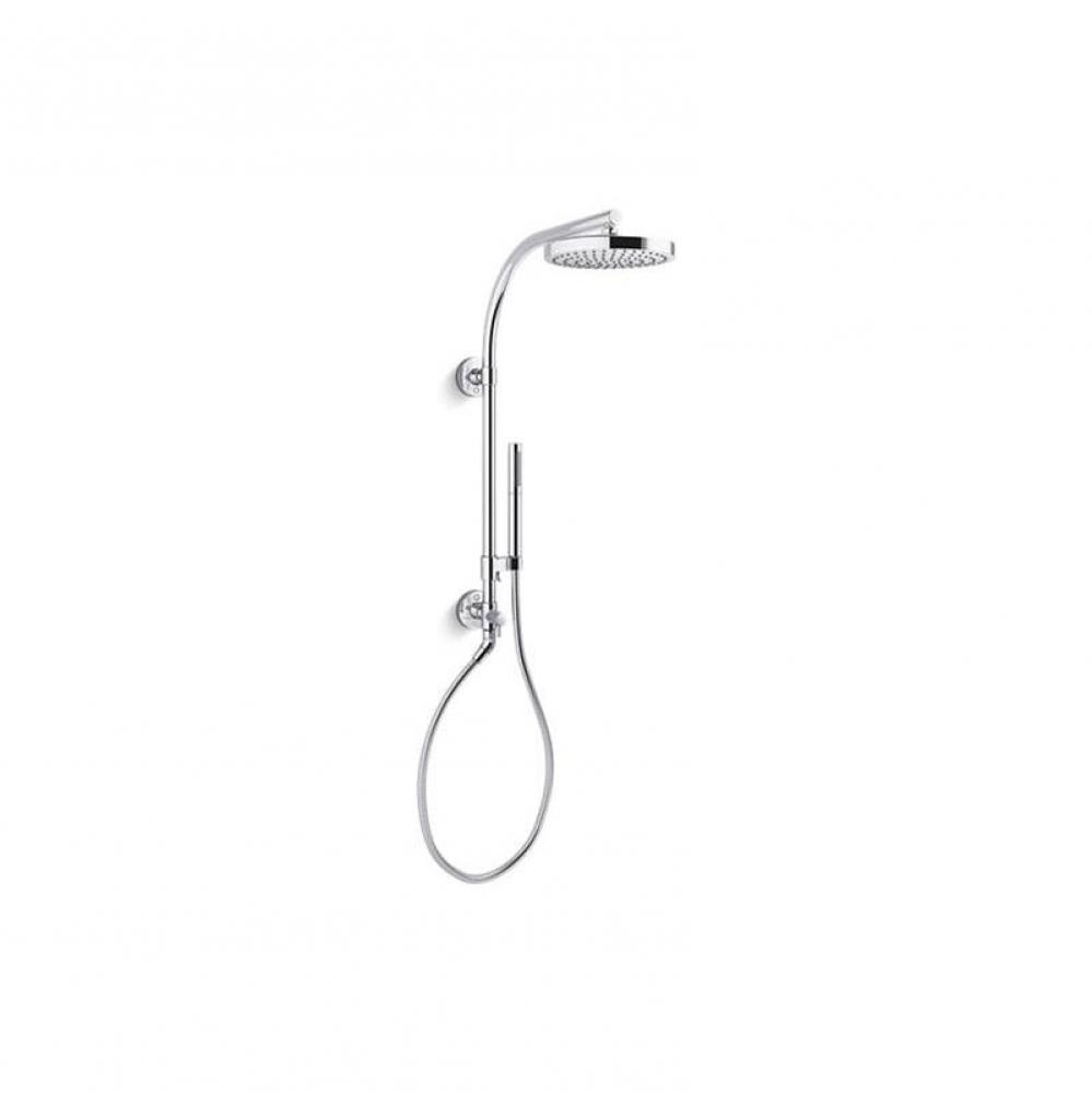 HydroRail®-R Awaken® Shift® Ellipse Arch shower column kit with rainhead and 2.0 gp