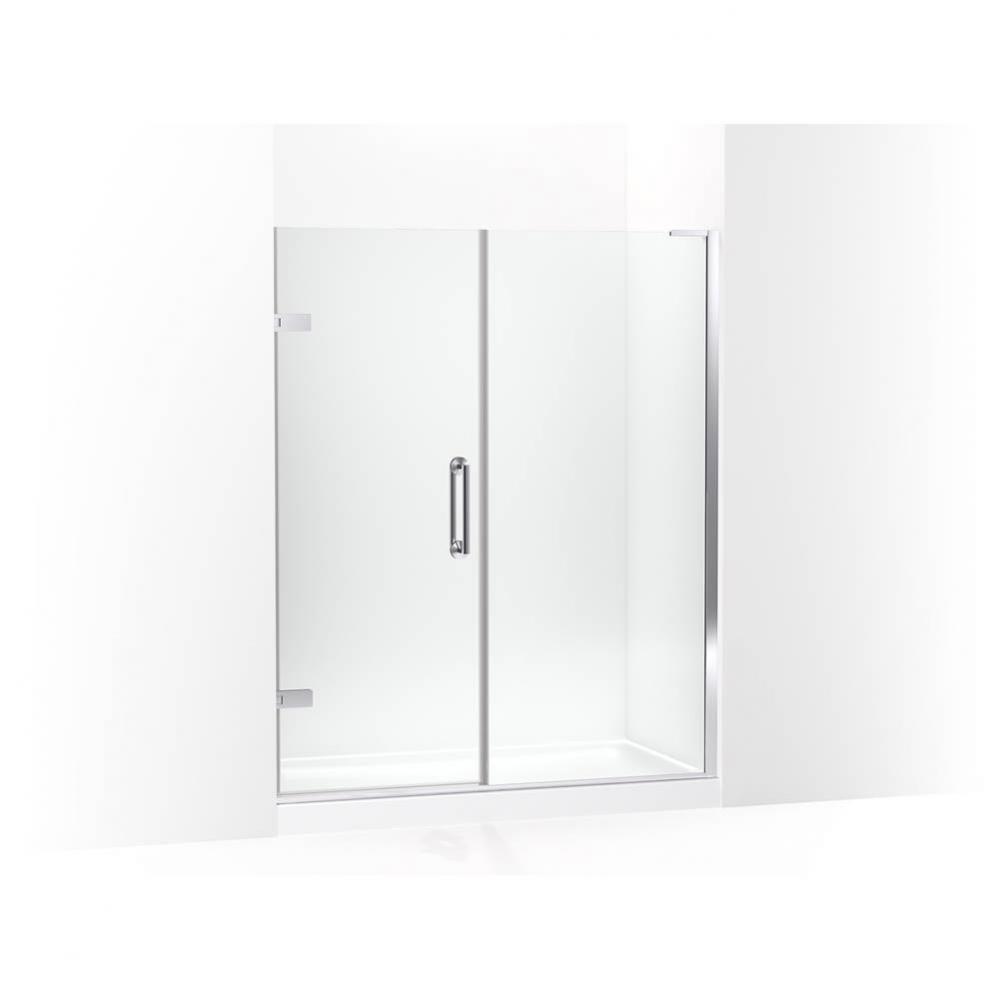 Components™ Frameless pivot shower door, 71-3/4'' H x 57-1/4 - 58'' W, with