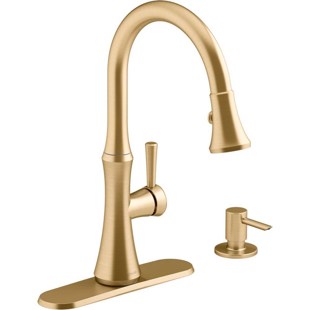 Kaori™ Pull-down kitchen sink faucet with soap/lotion dispenser