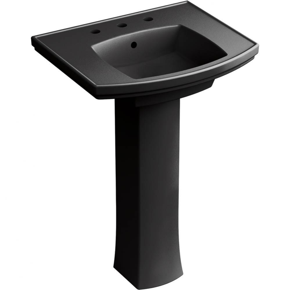 Kelston® Pedestal bathroom sink with 8'' centerset faucet holes