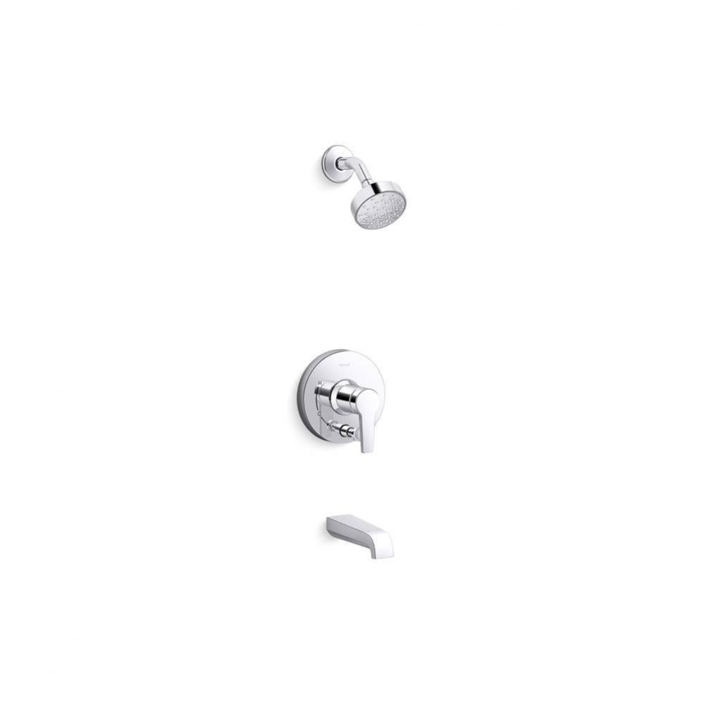 Pitch® Rite-Temp® bath and shower trim kit with push-button diverter and lever handle, 2