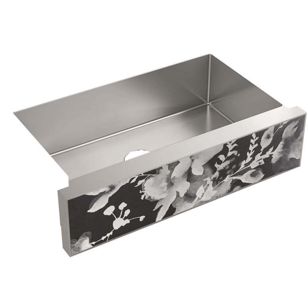 KOHLER Tailor Large Single Basin Stainless Steel Sink with Large Flora Insert