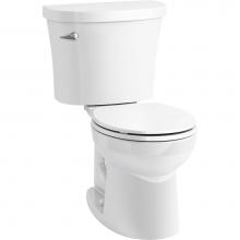 Kohler 25097-SST-0 - Kingston™ Two-piece round-front 1.28 gpf toilet with tank cover locks and antimicrobial finish