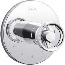 Kohler T78027-9-CP - Components® MasterShower® temperature control valve trim with Industrial handle