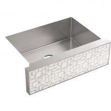 Kohler 22571-NA22576-RWT - KOHLER Tailor Medium Single Basin Stainless Steel Sink with Etched Stone Insert