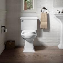 Kohler 3818-4636-0 - Memoirs Classic 2-Piece 1.6 GPF Single Flush Elongated Toilet in White with Cachet Q3 Toilet Seat