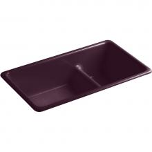 Kohler 6625-PLM - Iron/Tones® 33'' x 18-3/4'' x 9-5/8'' Smart Divide® Top-mo