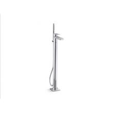 Kohler T23492-4-CP - Parallel Floor-Mount Bath Filler Trim With Handshower