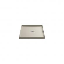 Kohler 8647-G9 - Rely 36-in x 42-in Single-Threshold Shower Base with Center Drain, Sandbar