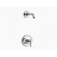 Kohler TLS14422-4-CP - Purist® Rite-Temp® shower trim kit with lever handle, without showerhead