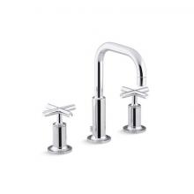 Kohler 14406-3-CP - Purist® Widespread bathroom sink faucet with Cross handles, 1.2 gpm