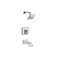 Kohler T14664-4-CP - Loure® Rite-Temp® bath and shower trim kit with push-button diverter, 2.5 gpm