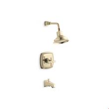 Kohler TS16225-3-AF - Margaux® Rite-Temp® bath and shower trim set with cross handle and NPT spout, valve not