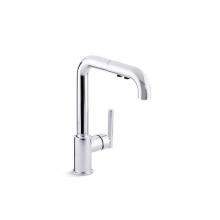 Kohler 7505-CP - Purist® Pull-out kitchen sink faucet with three-function sprayhead