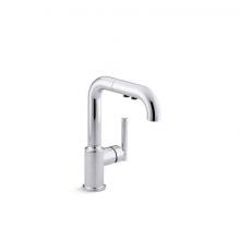 Kohler 7506-CP - Purist® Pull-out kitchen sink faucet with three-function sprayhead