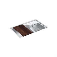 Kohler 6411-2-0 - Indio® 33'' x 21-1/8'' x 9-3/4'' Smart Divide® undermount