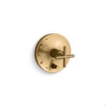 Kohler T14501-3-BGD - Purist® Rite-Temp® pressure-balancing valve trim with cross handles, valve not included