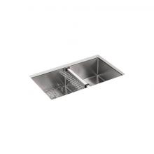 Kohler 5281-NA - Strive® 32'' undermount double-bowl kitchen sink with accessories