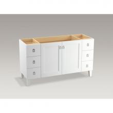 Kohler 99536-LGSD-1WA - Poplin™ Vanity, 60 2 Door 8 Dwr Legs