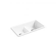 Kohler 5312-0 - Iron/Tones® Smart Divide® 33'' top-/undermount double-bowl kitchen sink