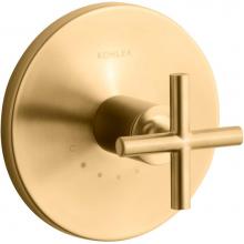 Kohler T14488-3-2MB - Purist® MasterShower® temperature control valve trim with cross handle