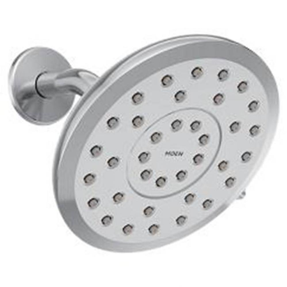 Chrome eight-function 6'' diameter spray head rainshower