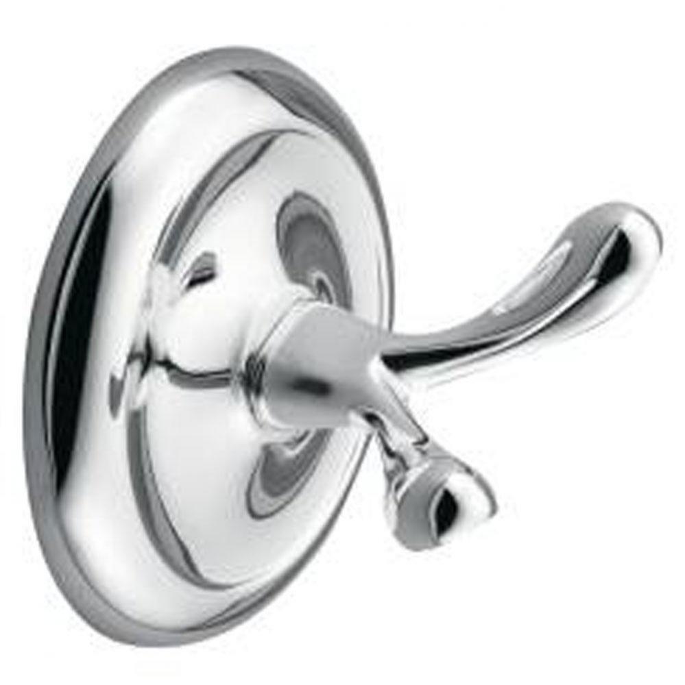 Chrome double robe hook