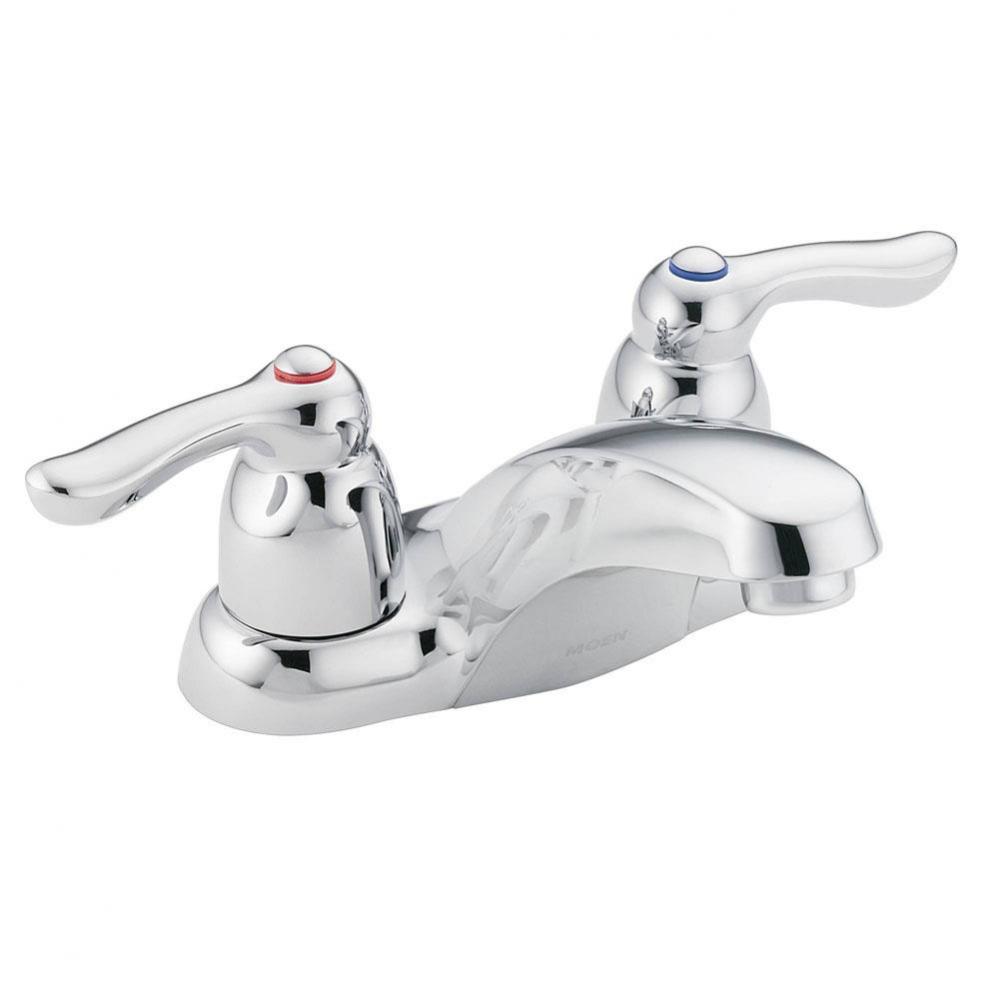 Chrome two-handle bathroom faucet