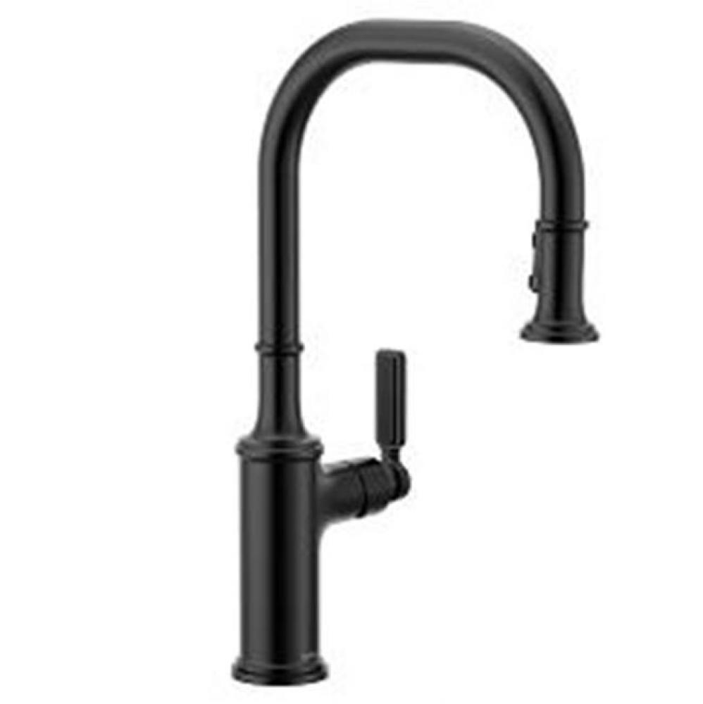 Matte Black One-Handle Pulldown Kitchen Faucet