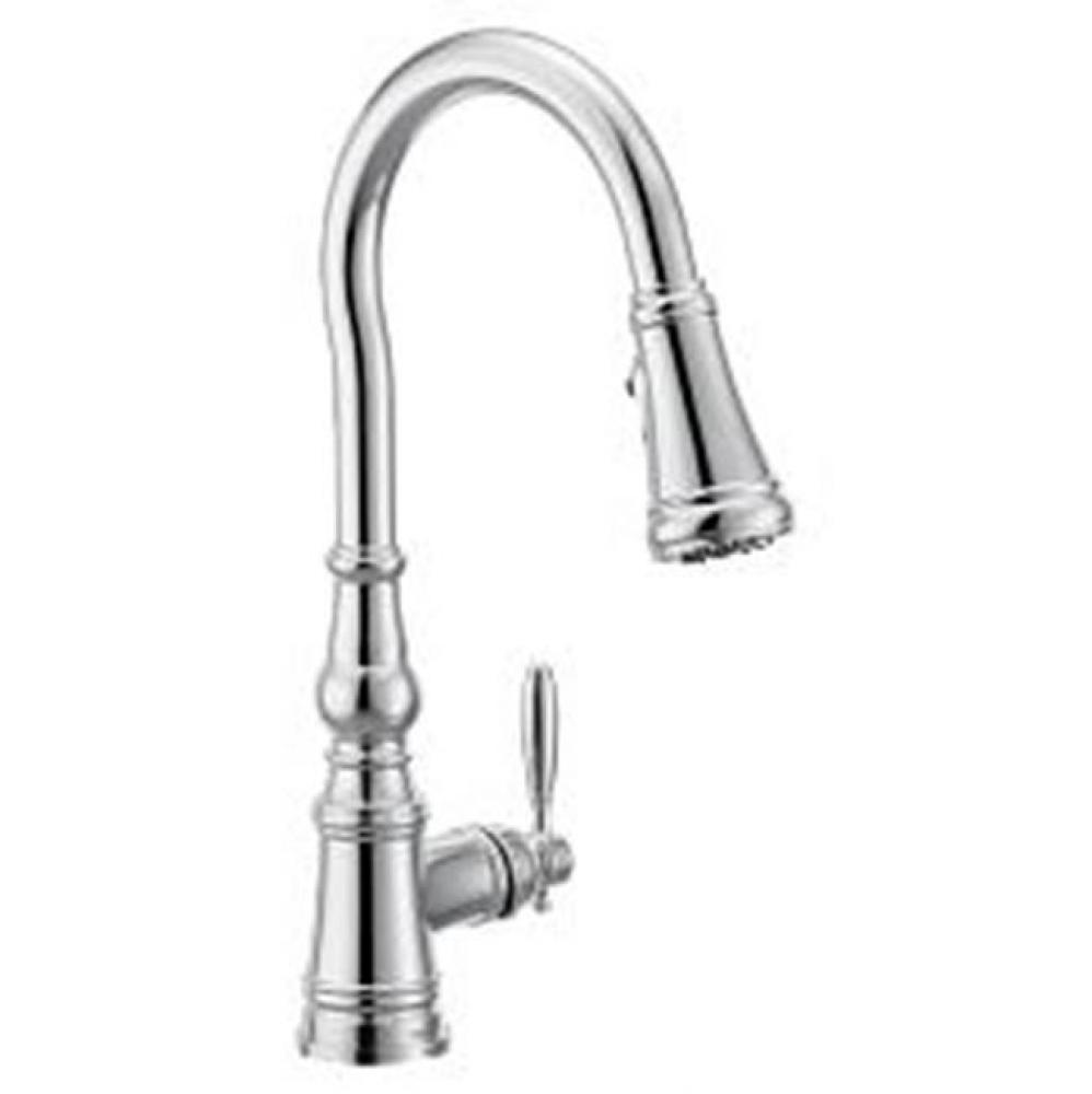 Chrome One-Handle Pulldown Kitchen Faucet