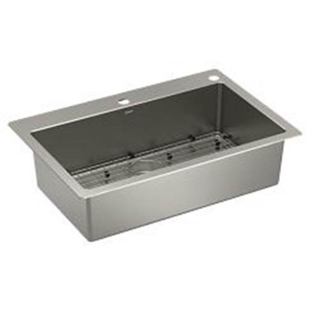 33''x22'' Single Bowl Dualmount Sink