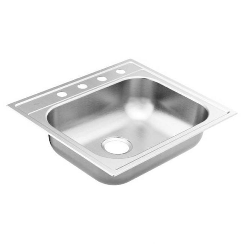 25''X22'' Stainless Steel 22 Gauge Single Bowl Drop In Sink