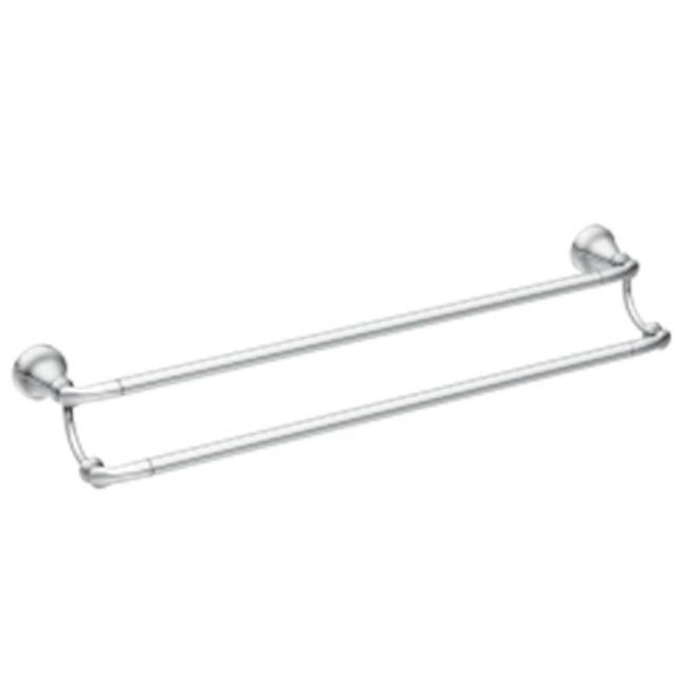 Chrome 24'' double towel bar