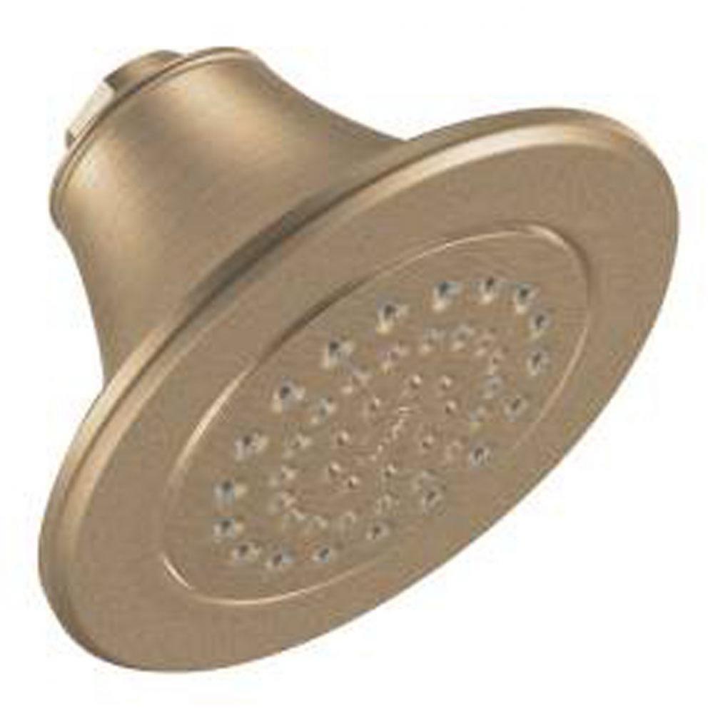 Brushed bronze one-function 5-7/8'' diameter spray head moenflo xlt