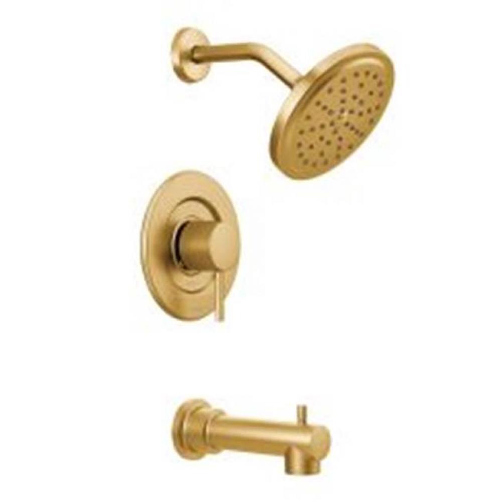 Brushed gold Moentrol tub/shower