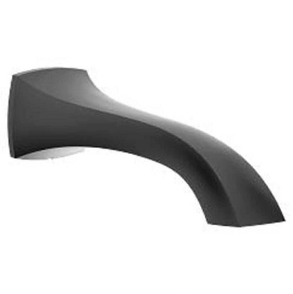 Matte black one-handle tub filler