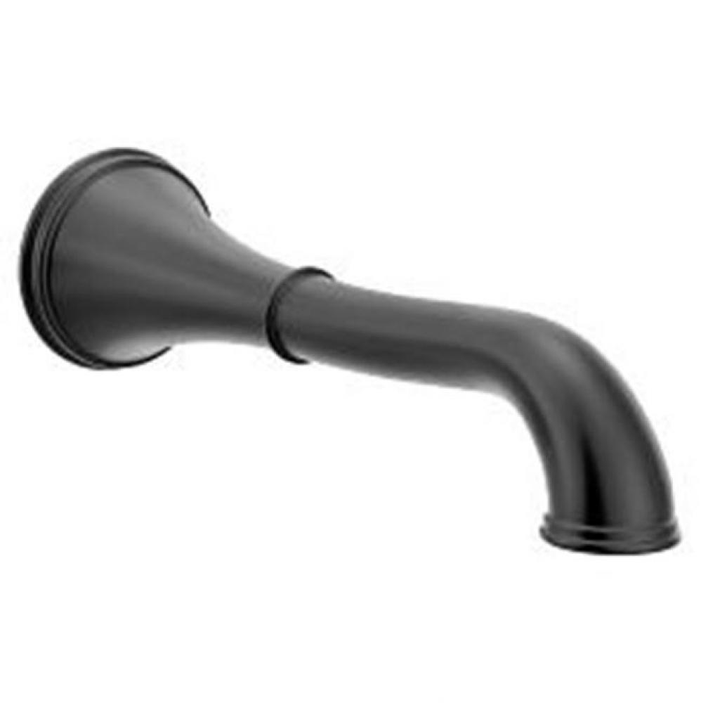 Matte black tub filler