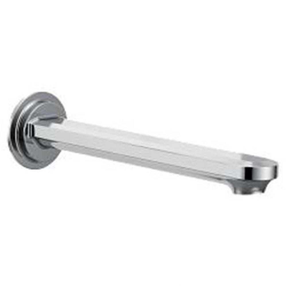 Chrome one-handle tub filler