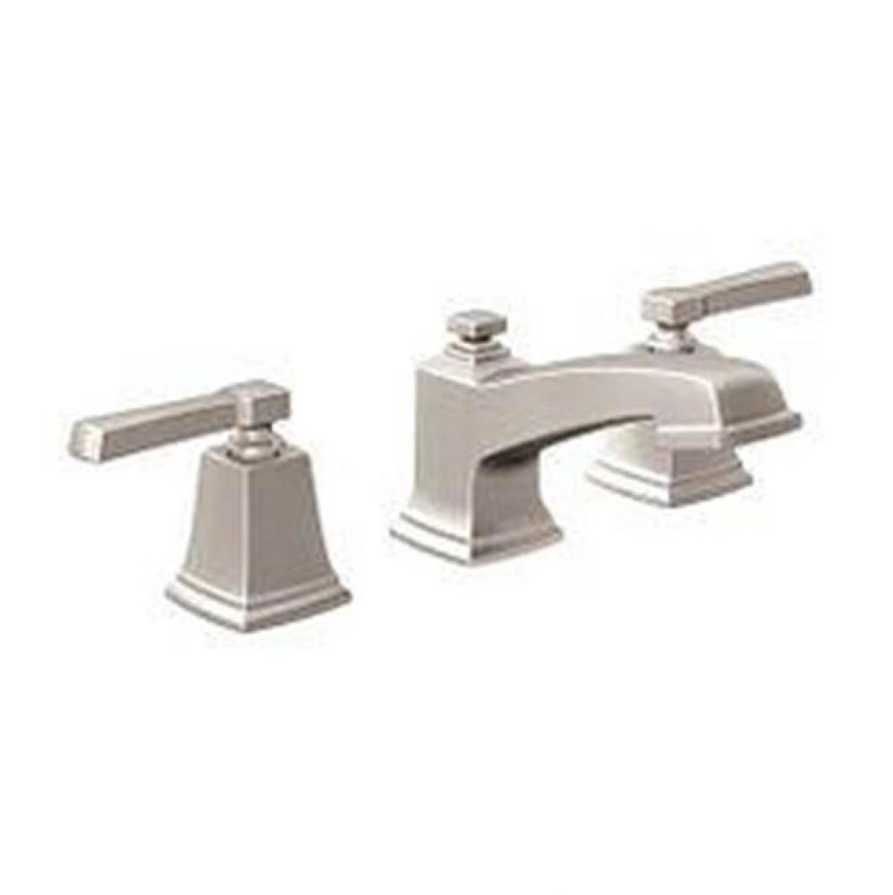 Spot Resist Brushed Nickel Two-Handle Bathroom Faucet