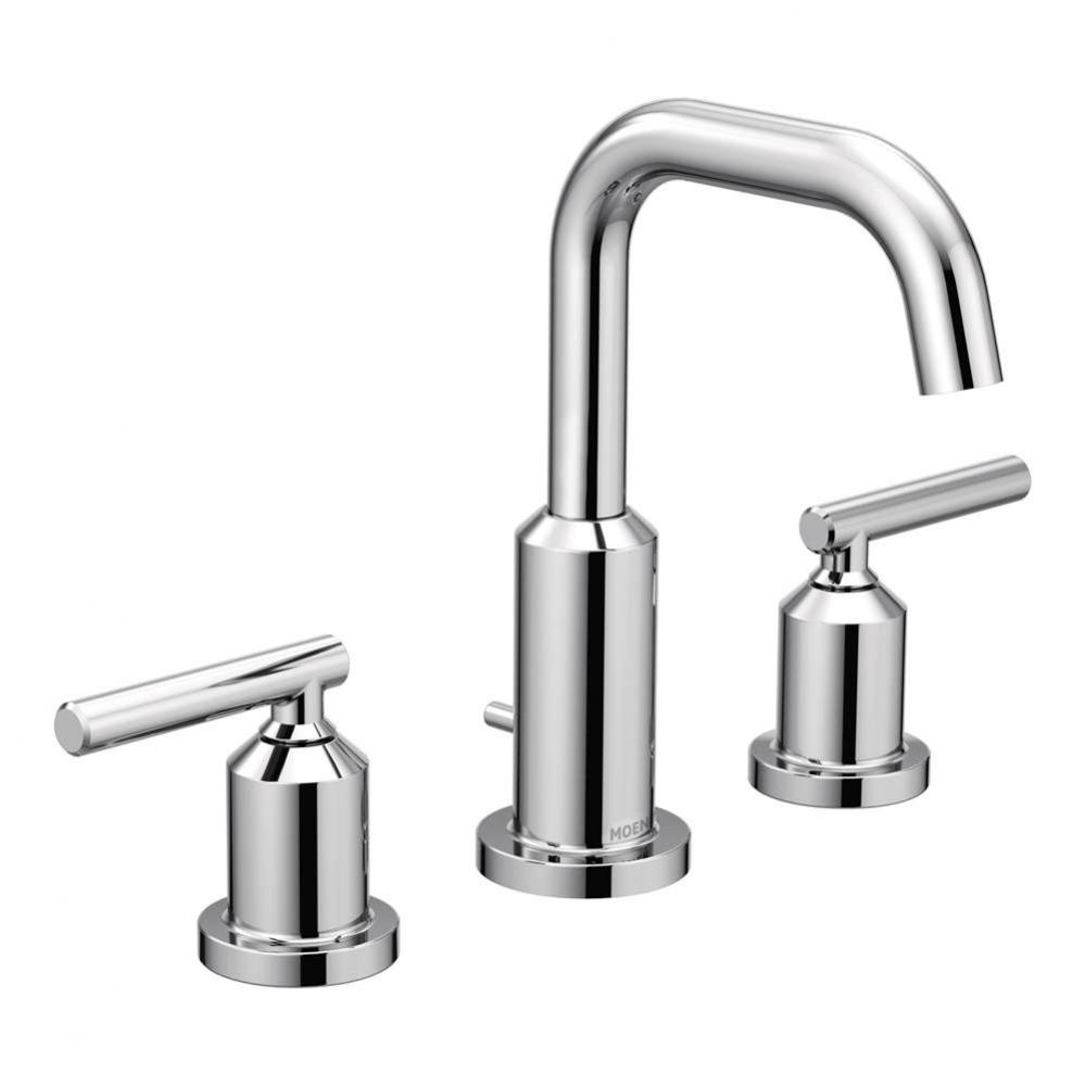 Gibson Two-Handle 8-Inch Widespread High Arc Modern Bathroom Sink Faucet, Valve Required, Chrome