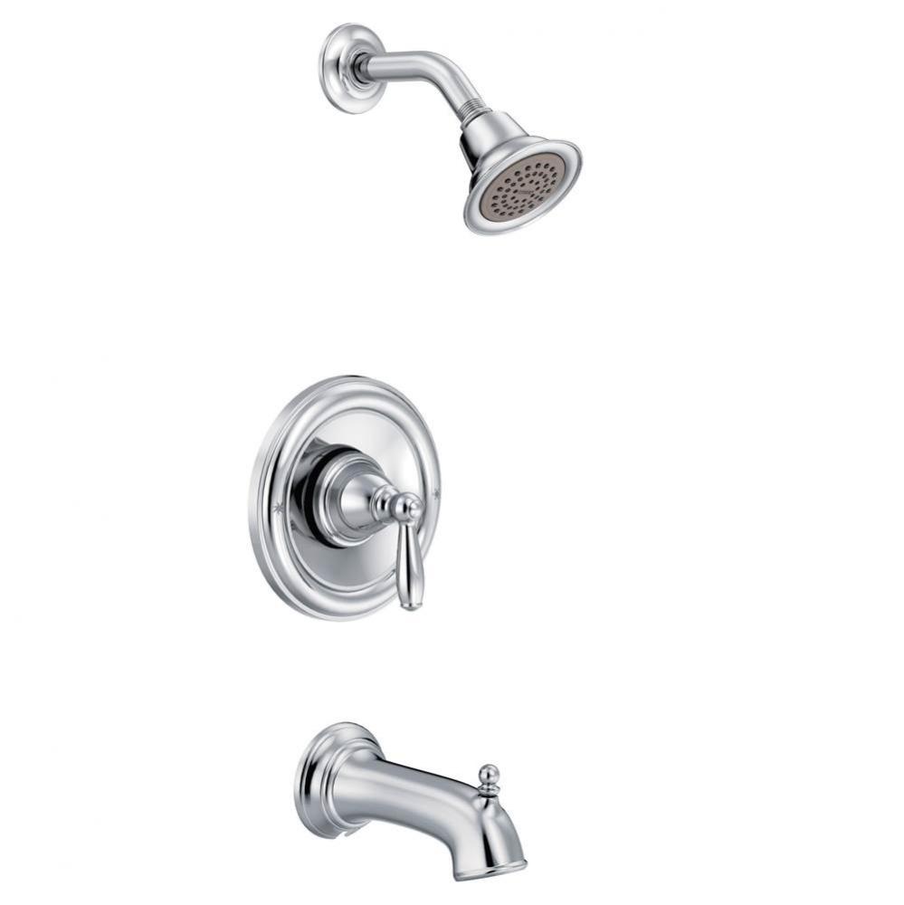 Brantford Single-Handle 1-Spray Posi-Temp Tub and Shower Faucet Trim Kit in Chrome (Valve Sold Sep