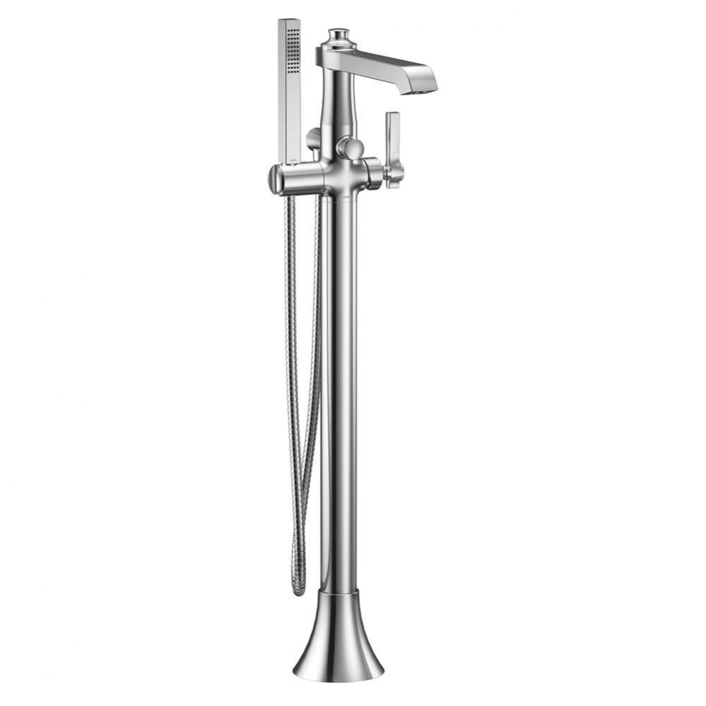 Flara One-Handle Freestanding Floor Mount Tub Filler with Handshower, Chrome