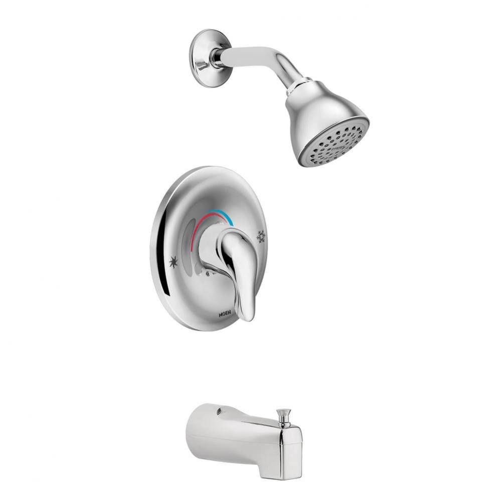 Chateau Single Handle Posi-Temp Tub and Shower Faucet, Valve Included, Chrome