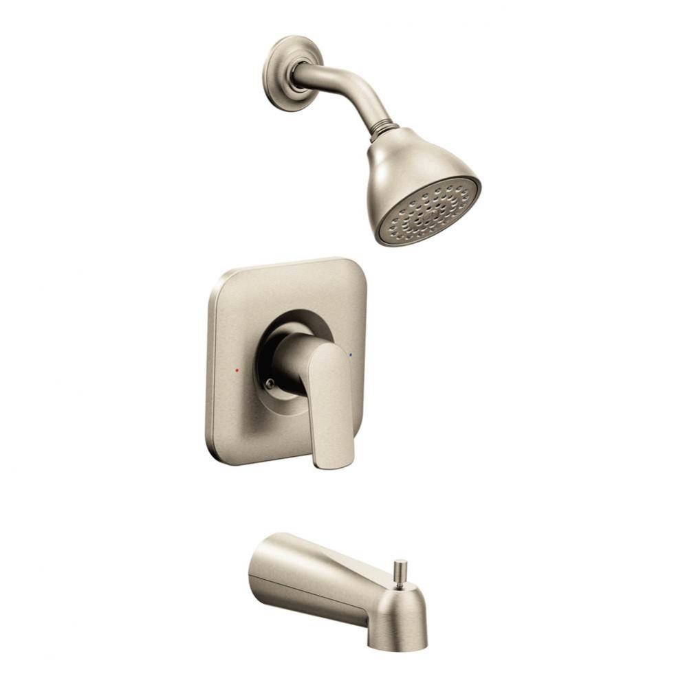 Rizon Single-Handle 1-Spray Posi-Temp Tub and Shower Faucet Eco-Performance Trim in Brushed Nickel